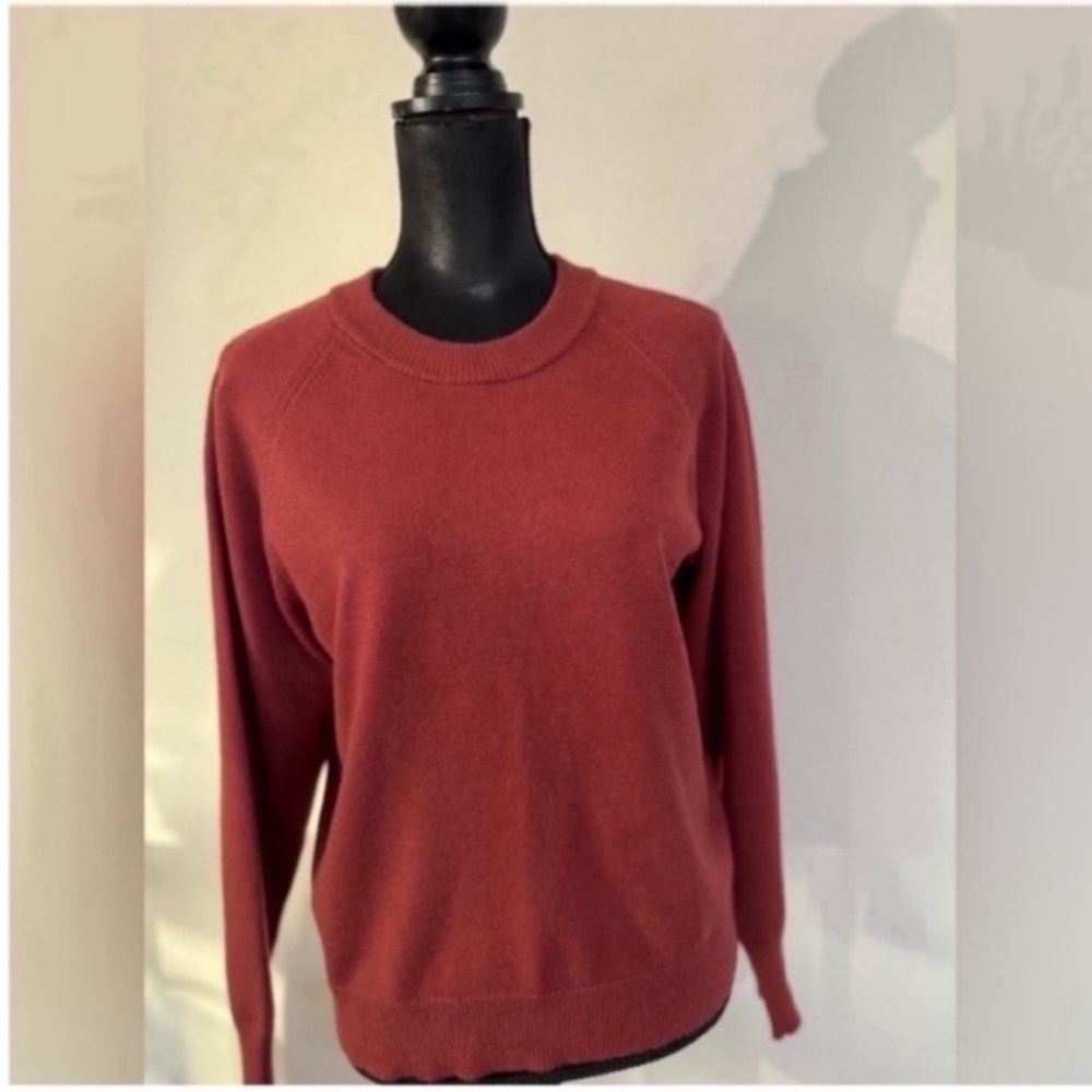 Philosophy Women's Knit Crew Neck Brick Rust Sweater L